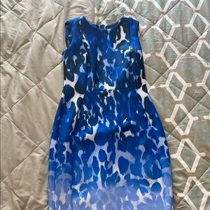 Calvin Klein Blue Sheath Midi Dress